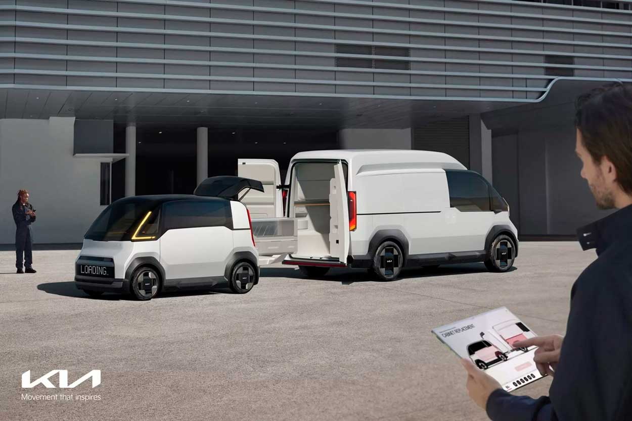 Kia представила новые концепты электрических фургонов со сменными кузовами