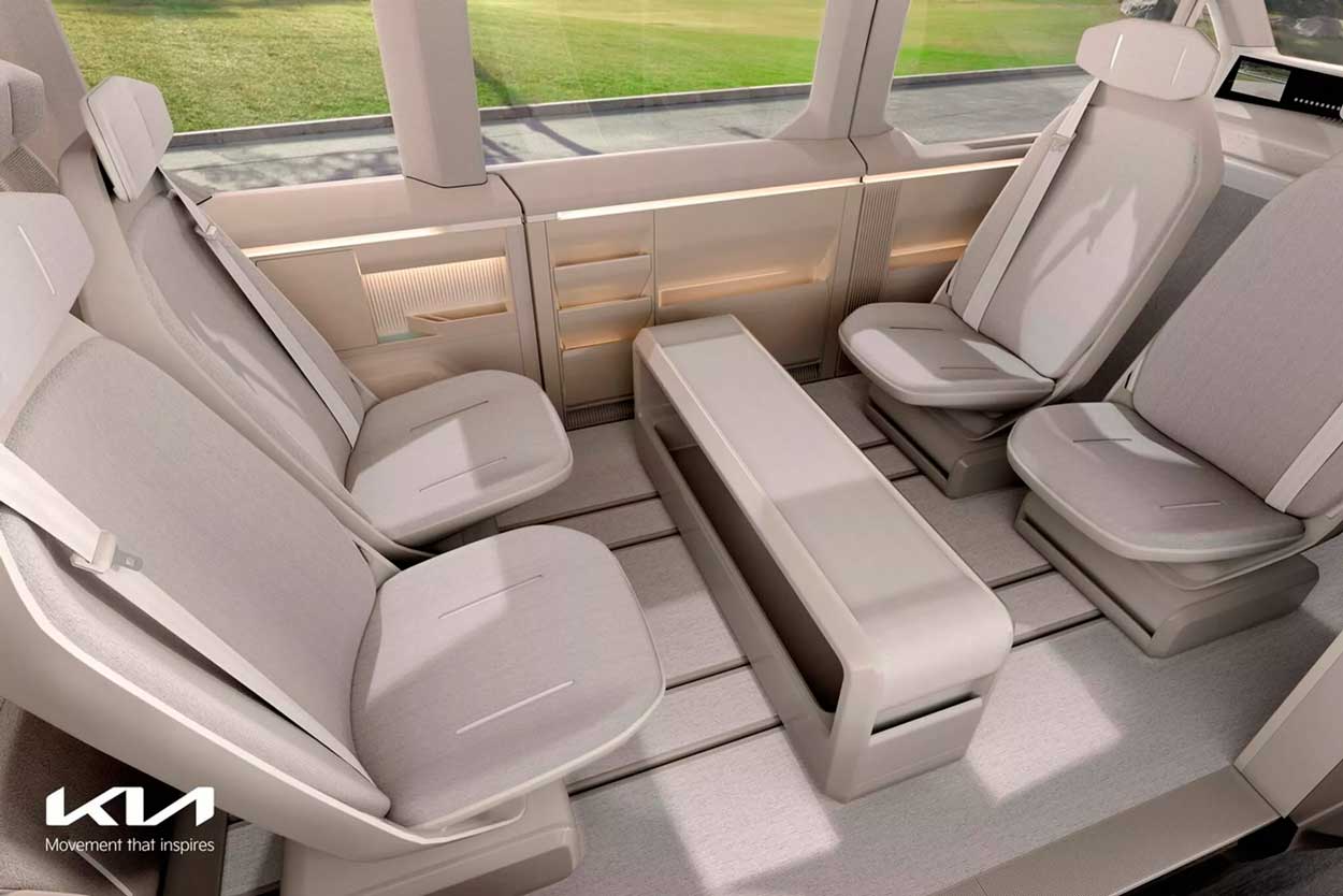 Kia представила новые концепты электрических фургонов со сменными кузовами